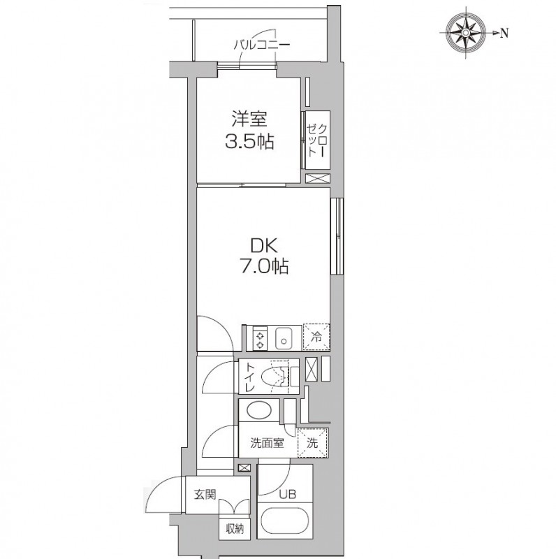 レジディア高円寺 0207号室 間取り