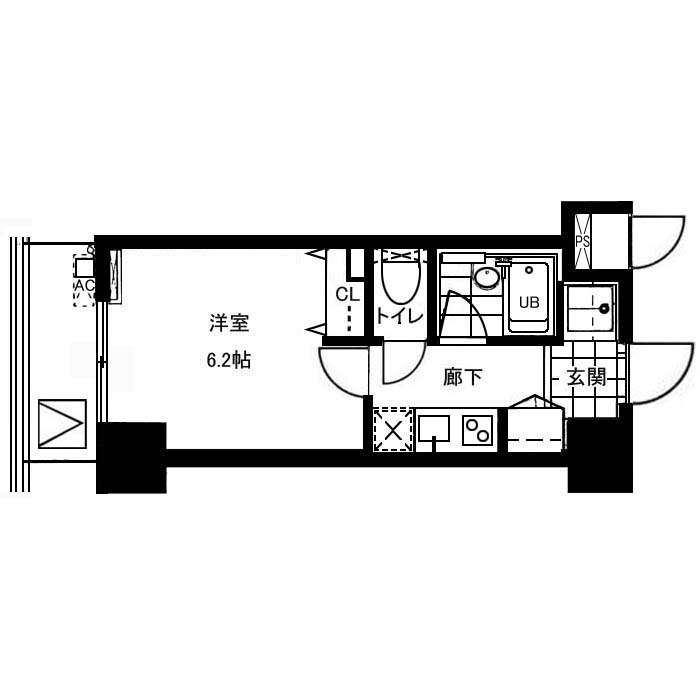 レジディア文京本郷Ⅱ 0603号室 間取り
