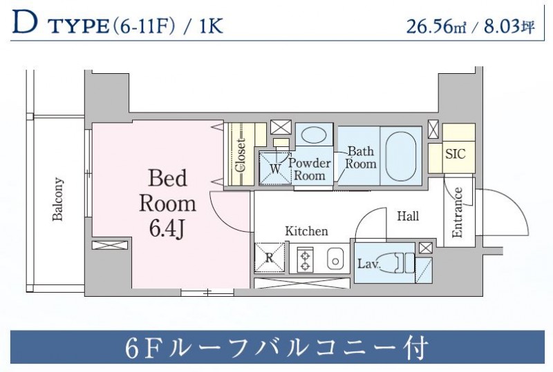 レジディア笹塚Ⅲ 0901号室 間取り