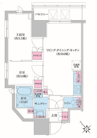 レジディア荻窪Ⅲ 1101号室 間取り