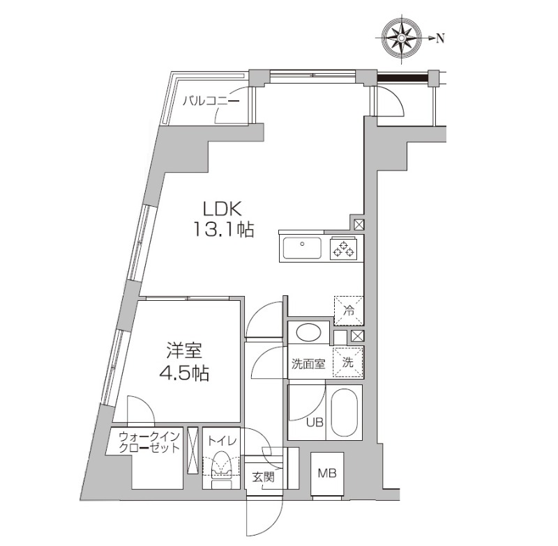 レジディア高円寺 0501号室 間取り