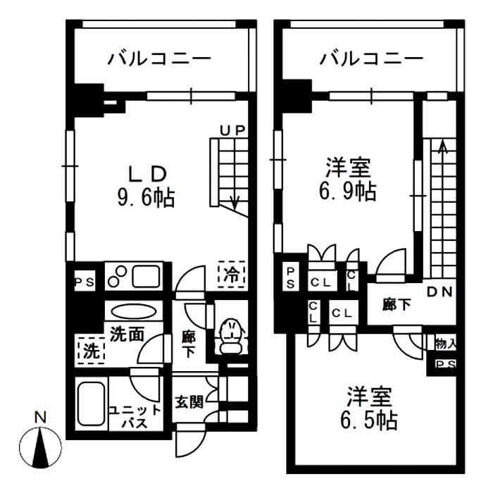 レジディア中落合C棟 501号室 間取り