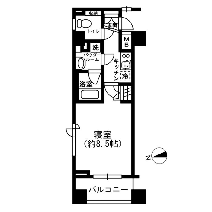 レジディア四谷三丁目 0602号室 間取り
