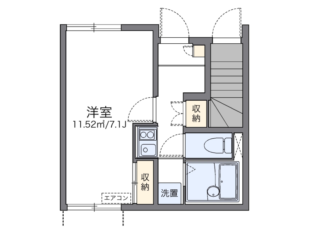 レオネクストルミエールＫａｙａ 101号室 間取り