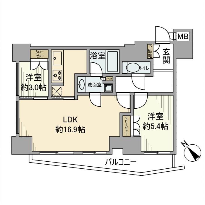 アトラスタワー六本木 501号室 間取り