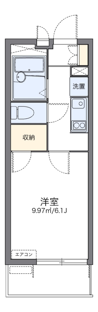 レオパレス三ヶ田 201号室 間取り
