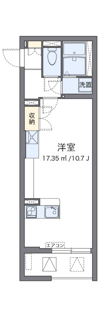 ミランダＫＳＭ　ｉＭＡＴＲＩＸ 201号室 間取り