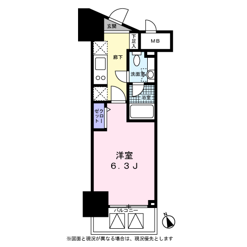 レジディア高輪桂坂 402号室 間取り