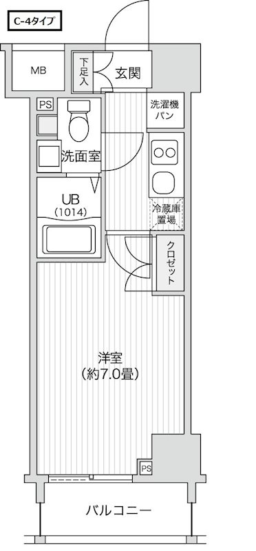 レジディア笹塚Ⅱ 0406号室 間取り
