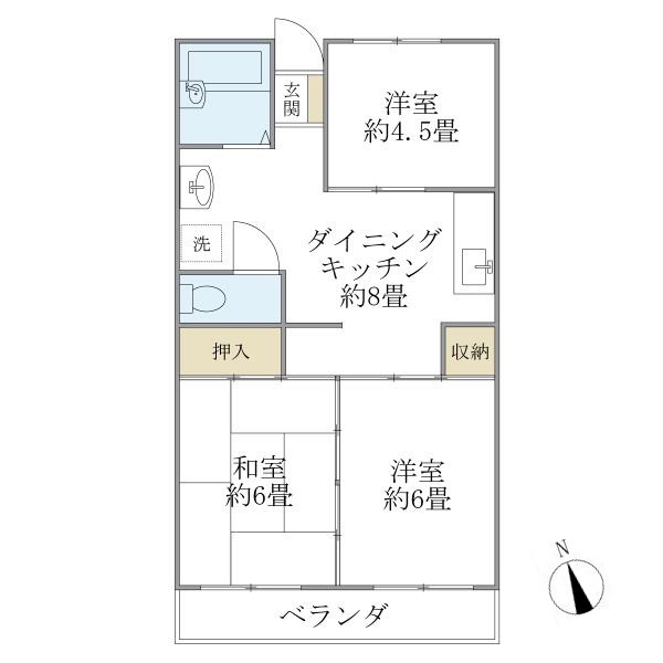 第二ハウス崔綜 212号室 間取り