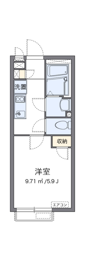 クレイノサンザシ 203号室 間取り