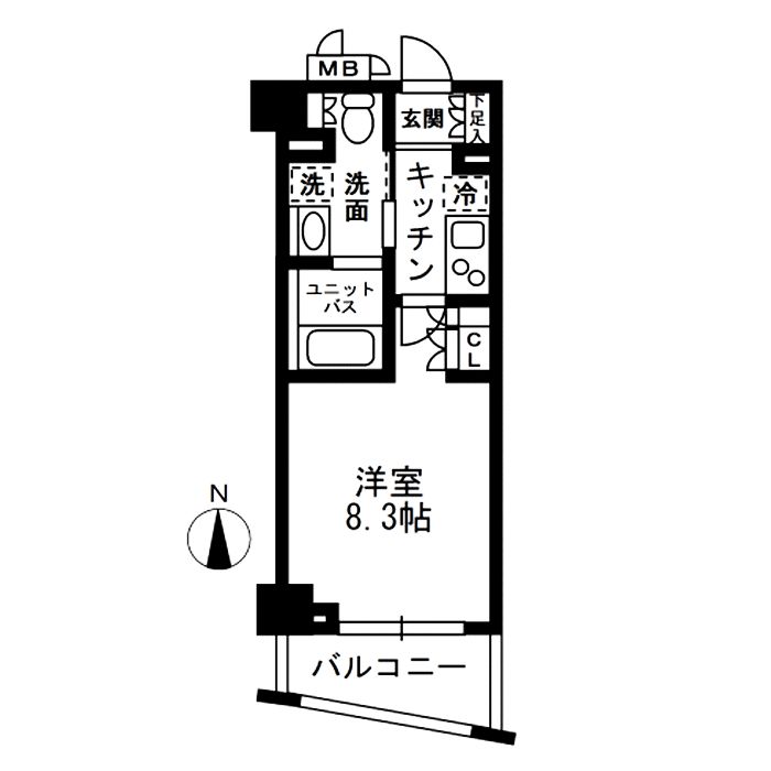 レジディア中落合A棟 307号室 間取り