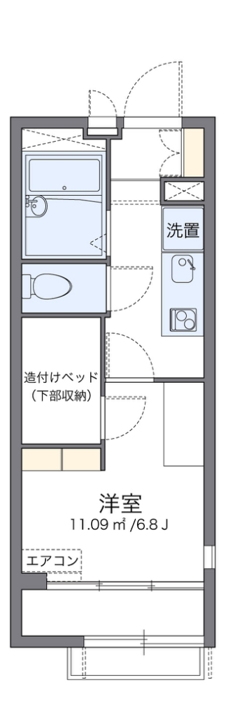 レオパレスアネックス 201号室 間取り