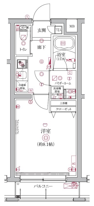 クオリタス護国寺 405号室 間取り