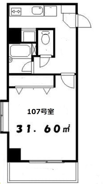 サンライズコスモスⅢ 107号室 間取り
