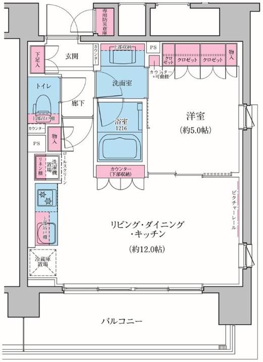 レジディア品川シーサイド 1006号室 間取り