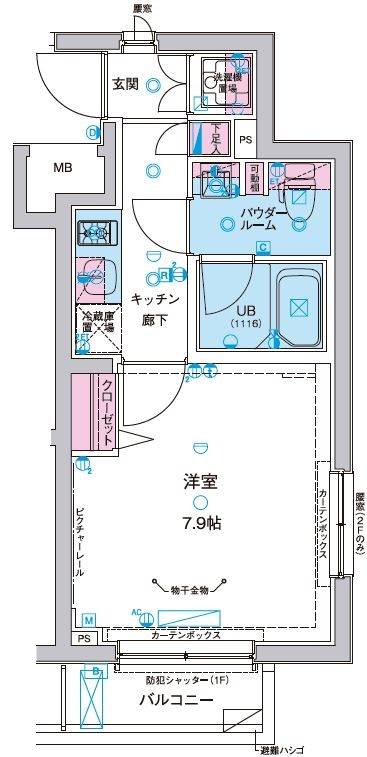 ジェノヴィア麻布十番グリーンヴェール 204号室 間取り