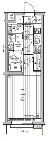 PREMIUM CUBE G 三軒茶屋 207号室 間取り