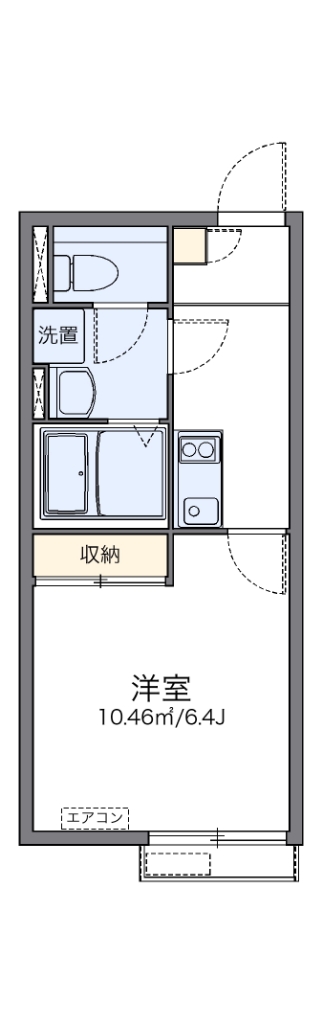 レオネクストあねらハイム 202号室 間取り