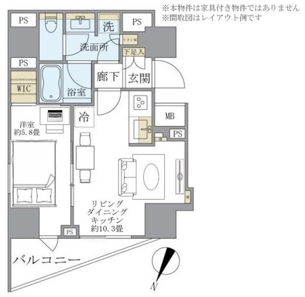 パークハウス牛込神楽坂 705号室 間取り