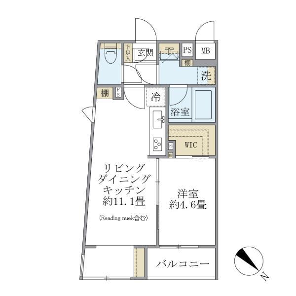 ＣＯＭＰＯＳＩＴＥ　大井町　ＨＩＬＬＴＯＰ 202号室 間取り