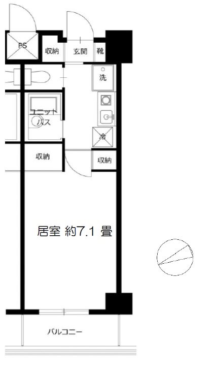 アーツ芝浦 1105号室 間取り