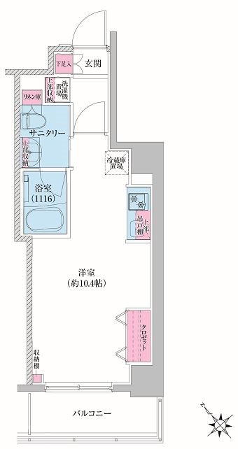 レジディア荻窪Ⅲ 0505号室 間取り