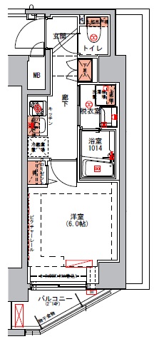 ハーモニーレジデンス山手大塚#002 1201号室 間取り