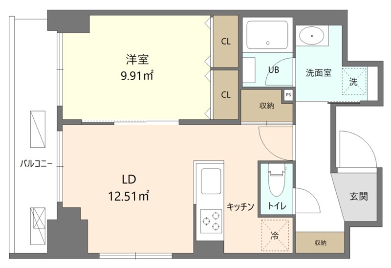 Reframe5 早稲田 502号室 間取り