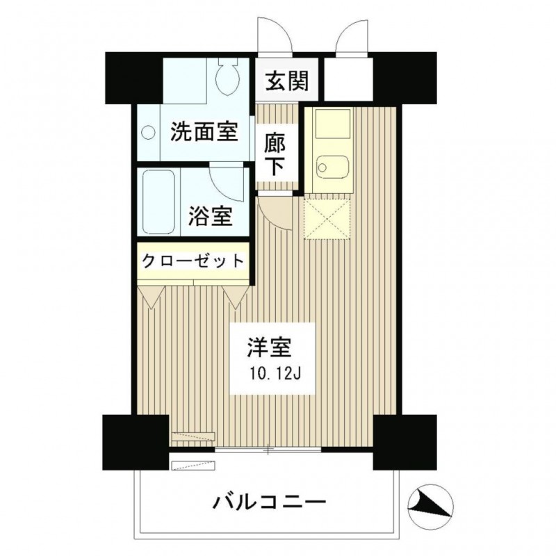 レジディア麻布十番Ⅱ 0102号室 間取り