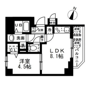 アムール代々木上原 401号室 間取り
