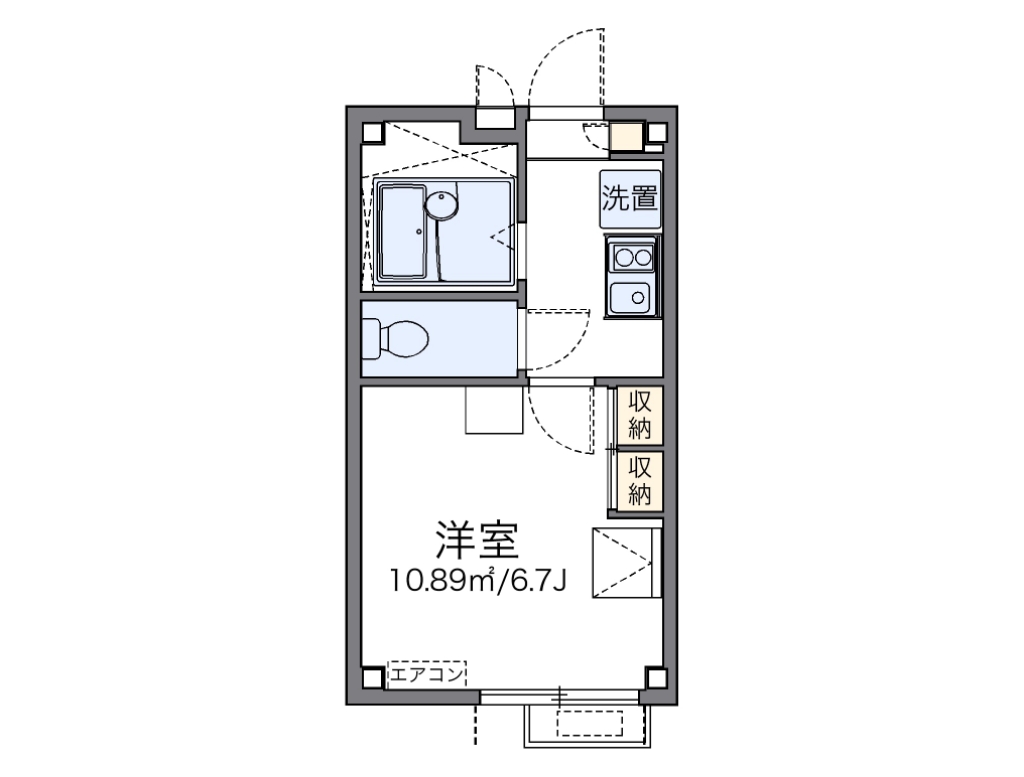 レオパレスブライトン　ヒル 203号室 間取り