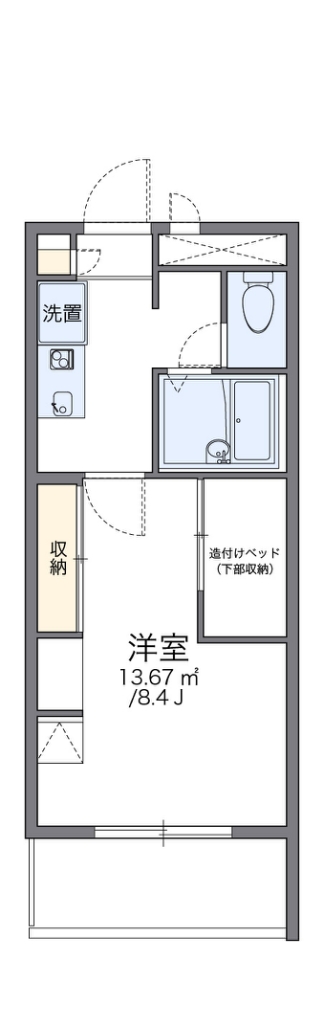 レオパレス駒場東大前 207号室 間取り