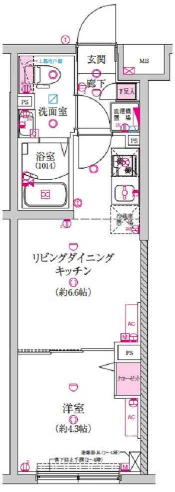 ラフィスタ豪徳寺 106号室 間取り