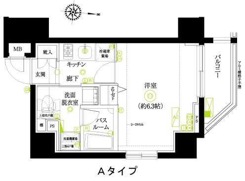 ZOOM浜松町 401号室 間取り