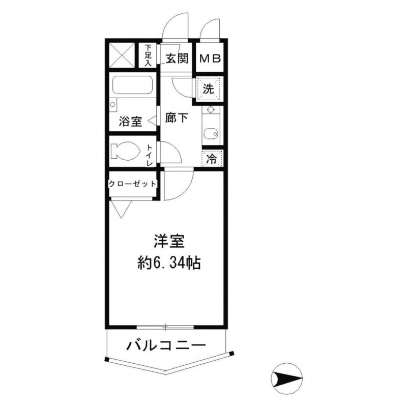 レジディア新中野 0402号室 間取り