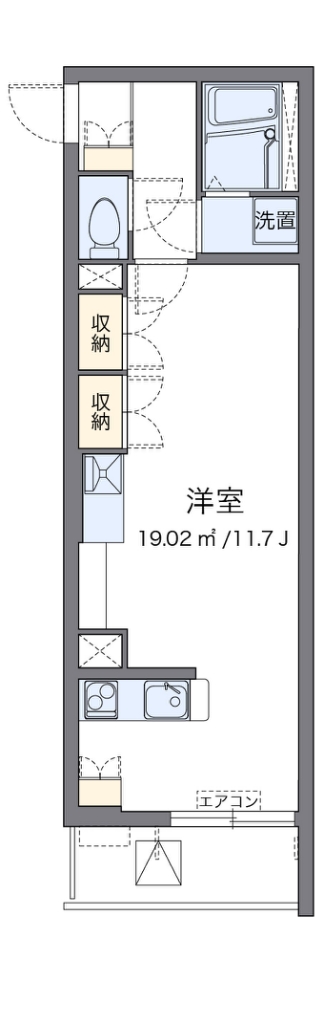 レオネクストエクセルアサヒⅥ 303号室 間取り
