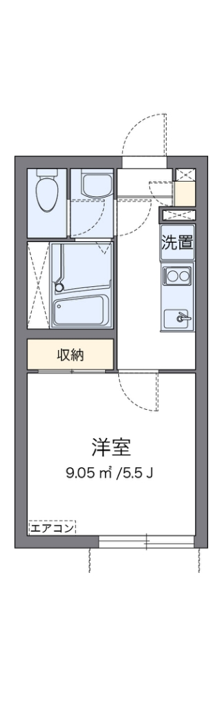 クレイノＫＭメゾン 201号室 間取り
