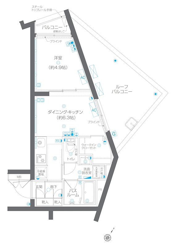 ZOOM碑文谷 203号室 間取り