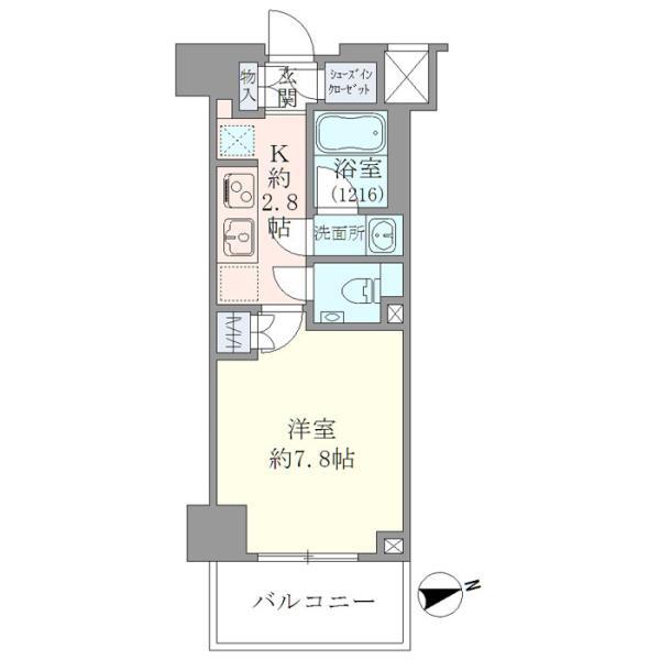 ＥＶＥＲＴＯＷ　ＣＨＯＪＡＭＡＲＵ 111号室 間取り