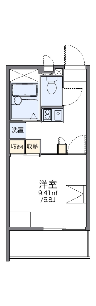 レオパレスシャンブル弐番館 303号室 間取り