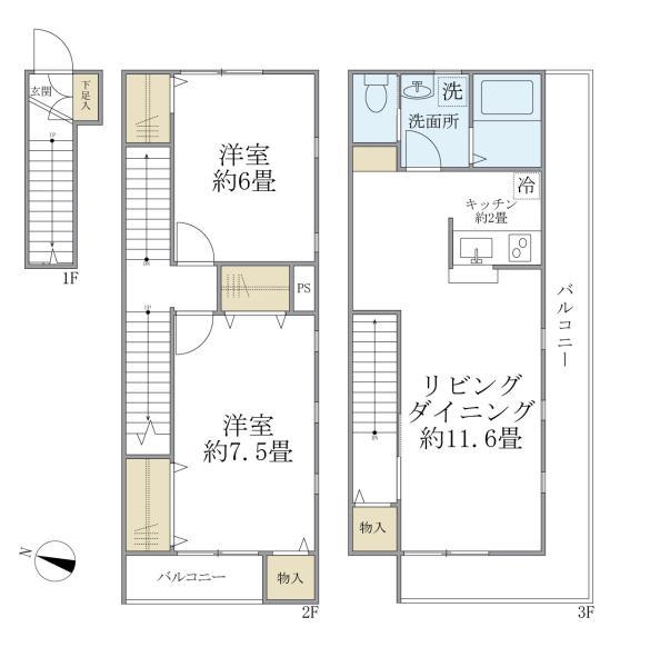 セレ渋谷本町 201号室 間取り