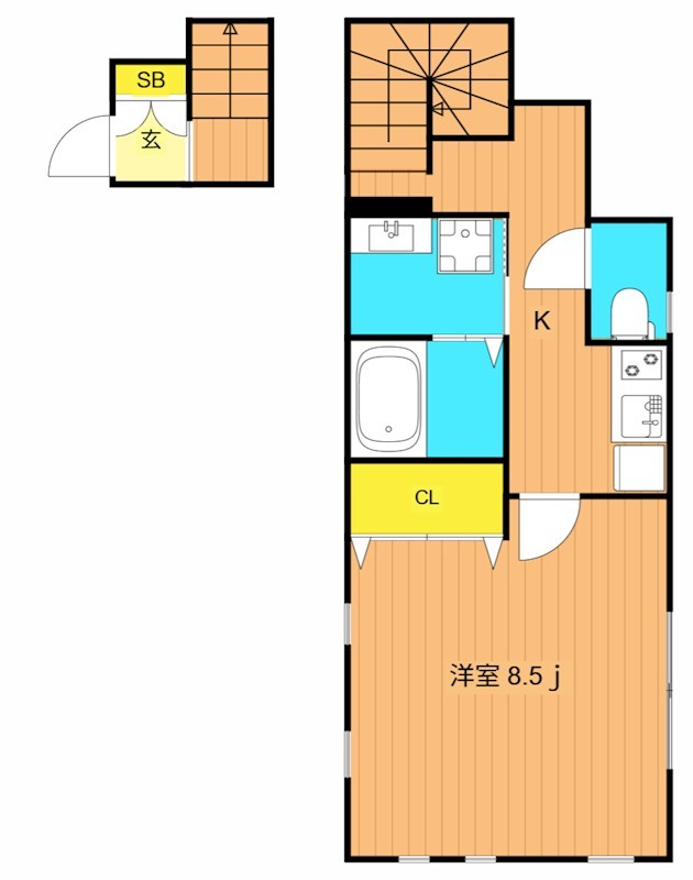 ル　モナミ 201号室 間取り