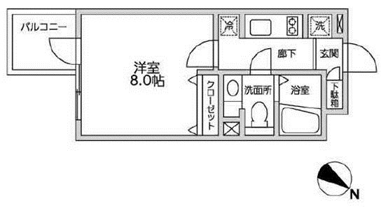 レジディア西新宿Ⅱ 0306号室 間取り
