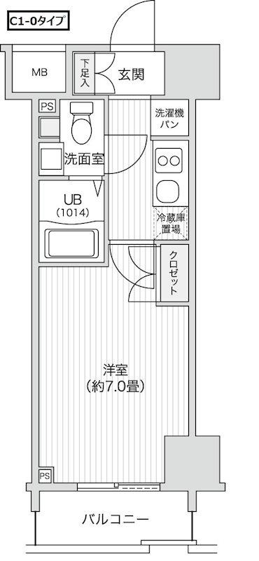 レジディア笹塚Ⅱ 1102号室 間取り
