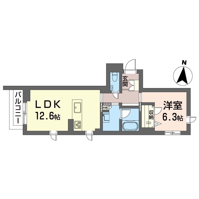 アルシアグランデ　三軒茶屋 203号室 間取り