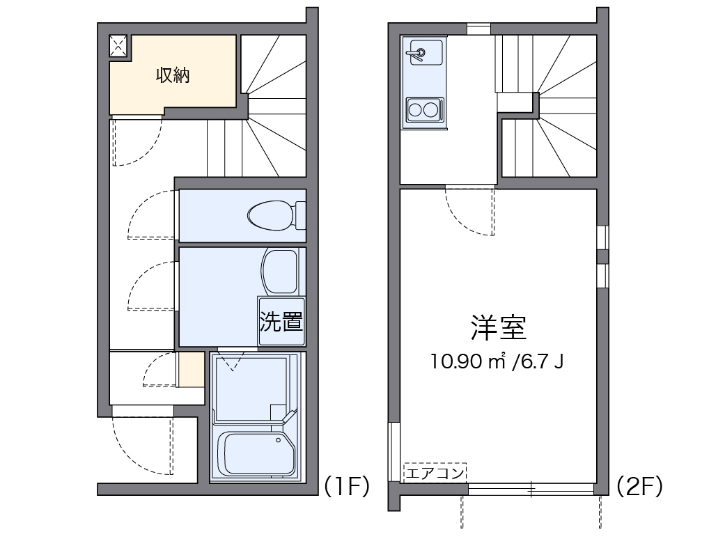 クレイノコーポ新井 102号室 間取り