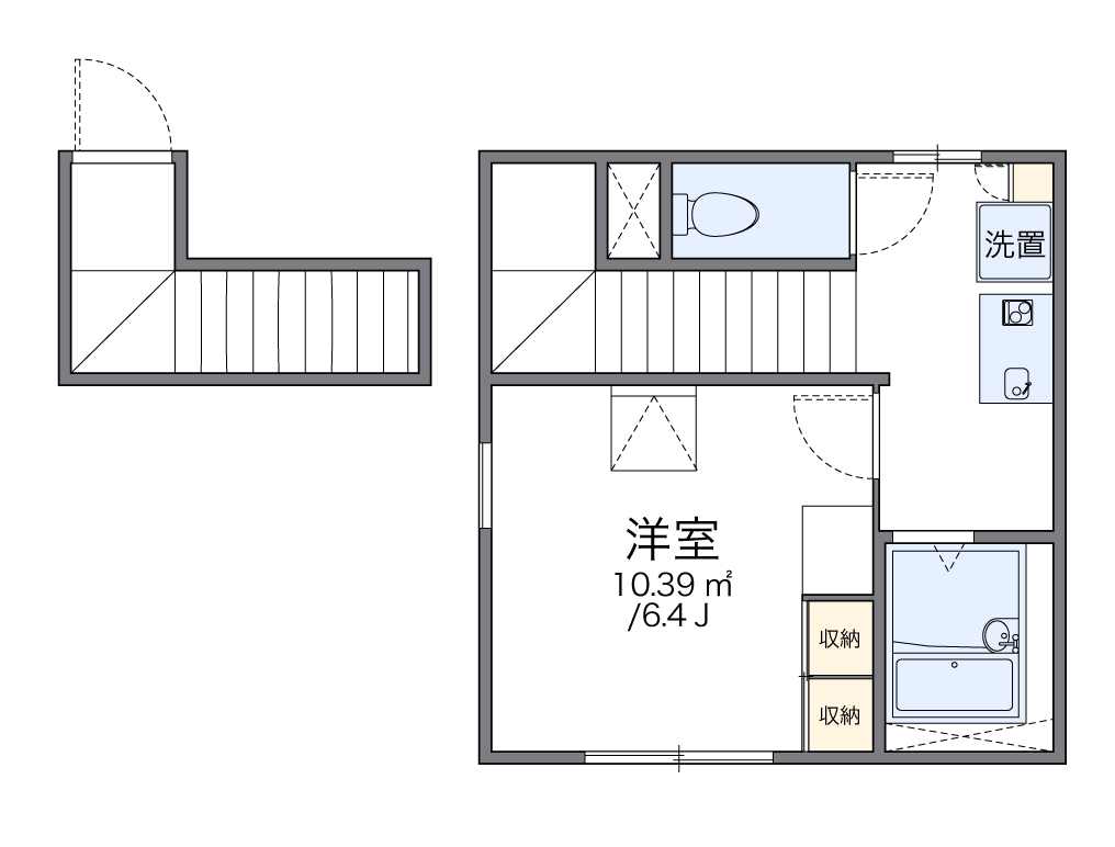 レオパレスなかむら 201号室 間取り