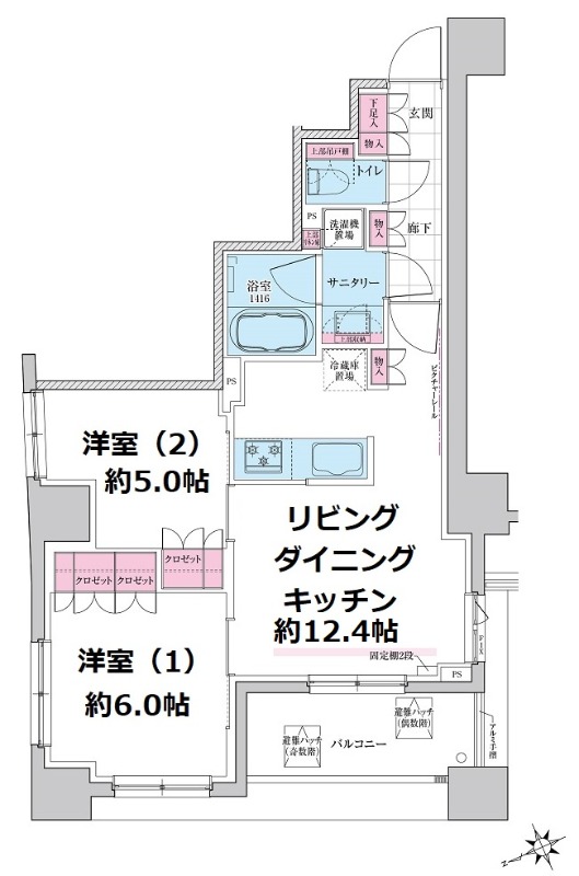 ステラメゾン三軒茶屋 1102号室 間取り