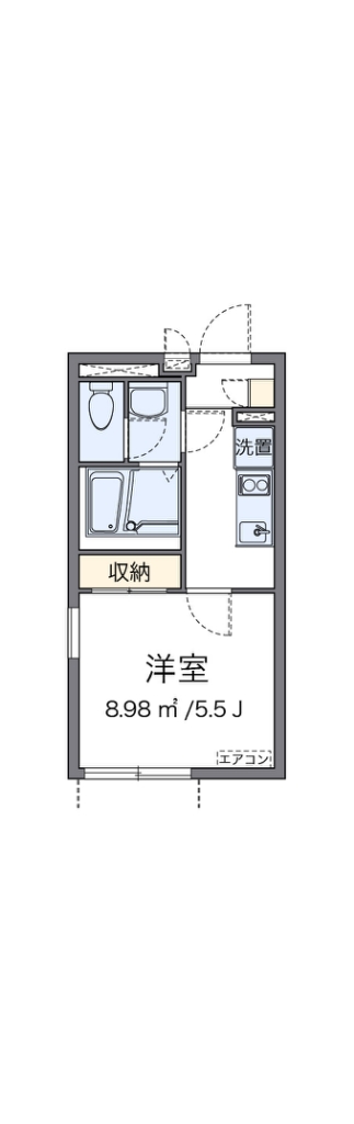 クレイノ笹塚南山 201号室 間取り